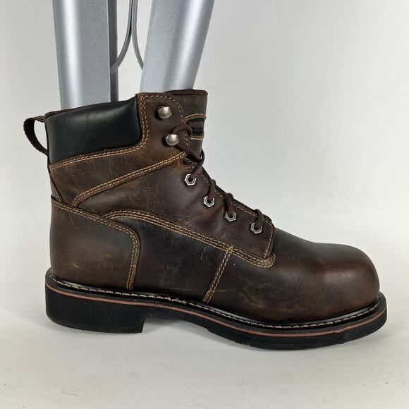 Wolverine W10080 Brek-M Work Boots Men's 10 Brown DuraShocks Slip Resistant - Picture 4 of 11